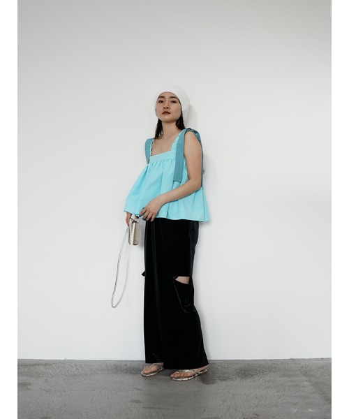 Katrin TOKYO(カトリーントーキョー)の「slit velour I line maxi skirt(スカート・レディース・ネイビー/レッド・XS/S/M)」の20枚目の写真
