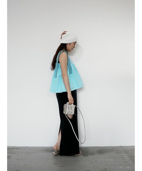 Katrin TOKYO(カトリーントーキョー)の「slit velour I line maxi skirt(スカート・レディース・ネイビー/レッド・XS/S/M)」の22枚目の写真