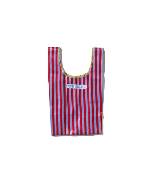PUEBCO（プエブコ）の「SCHOOL TIE FABRIC SMALL BAG / RedxLight Blue（エコバッグ/サブバッグ・メンズ・レッド系その他・ONE SIZE）」の2枚目の写真