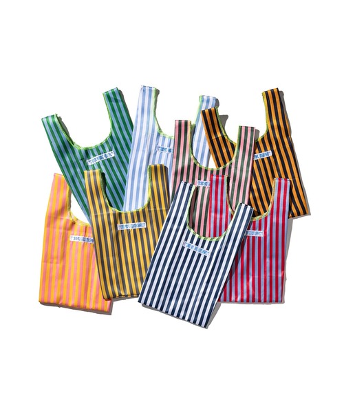 PUEBCO（プエブコ）の「SCHOOL TIE FABRIC SMALL BAG / RedxLight Blue（エコバッグ/サブバッグ・メンズ・レッド系その他・ONE SIZE）」の3枚目の写真
