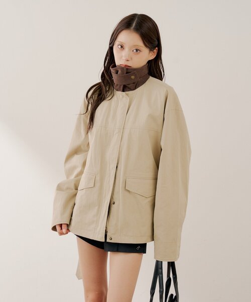 Chico（チコ）の「襟配色ジップルーズジャケット（その他アウター・レディース・ピンク/ベージュ/アイボリー・FREE）」の10枚目の写真