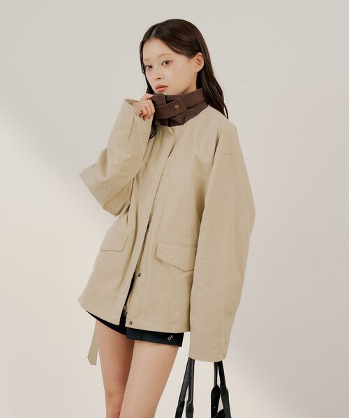 Chico（チコ）の「襟配色ジップルーズジャケット（その他アウター・レディース・ピンク/ベージュ/アイボリー・FREE）」の11枚目の写真