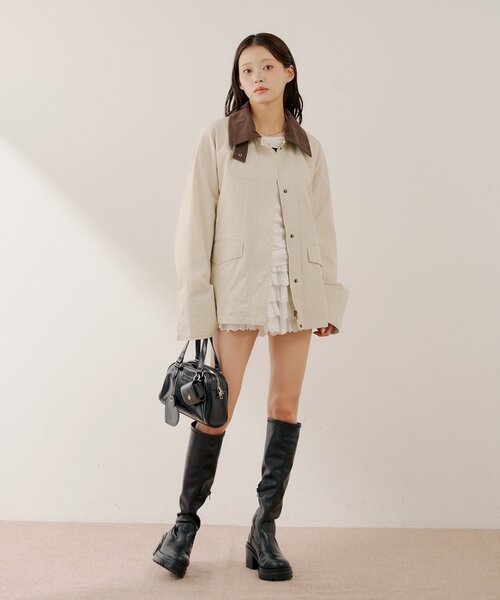 Chico（チコ）の「襟配色ジップルーズジャケット（その他アウター・レディース・ピンク/ベージュ/アイボリー・FREE）」の15枚目の写真