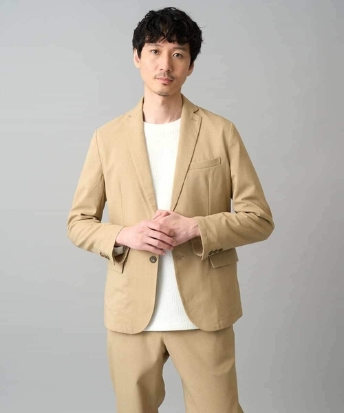 a.v.v（アーヴェヴェ）の「春夏のオフィススタイルにおすすめ【スマート/イージーケア/洗濯機で洗える/毛玉になりにくい/ストレッチ】アムンゼンストレッチスマートジャケット（テーラードジャケット・メンズ・ネイビー/ベージュ・48/46/50）」の3枚目の写真