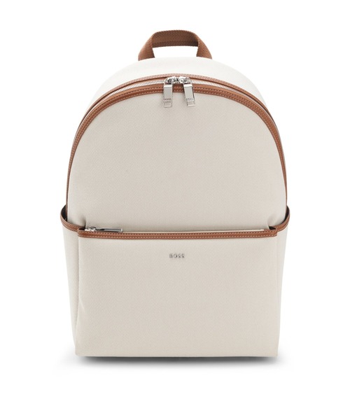 BOSS ベージュ キャンバス リュック　希少 HUGO BOSS｜ヒューゴボス（メンズ）のバックパック/リュック（ベージュ