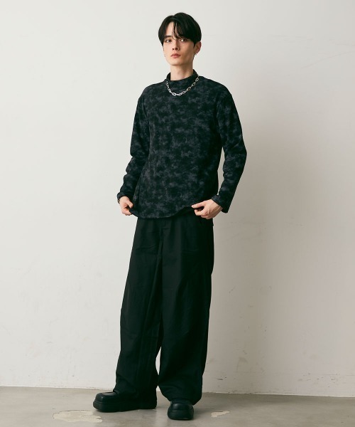 Shoowtime(ショウタイム)の「Side Tuck Wide Silhouette Slacks / サイドタックワイドシルエットスラックス(スラックス・メンズ・ブラック/チャコールグレー・X-LARGE/LARGE/MEDIUM)」の16枚目の写真
