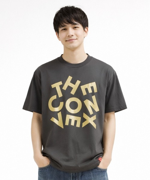 A BAG OF CHIPS（アバッグオブチップス）の「CONVEX/コンベックス　ﾗﾝﾀﾞﾑLOGO / WIDE-T（大人）（Tシャツ/カットソー・メンズ・オフホワイト/杢グレー/チャコールグレー・MEDIUM/LARGE）」の2枚目の写真
