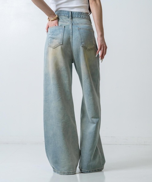 ANAP（アナップ）の「キラキラダメージデニム（デニムパンツ・レディース・ブルー/ブラック・M/S）」の9枚目の写真