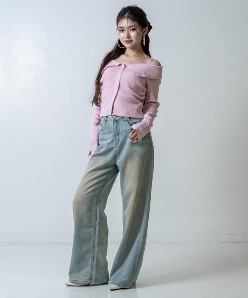 ANAP（アナップ）の「キラキラダメージデニム（デニムパンツ・レディース・ブルー/ブラック・M/S）」の12枚目の写真