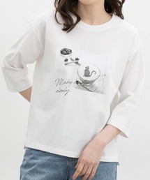 【ハニさら・接触冷感・UVカット】7分袖フォトプリントT
