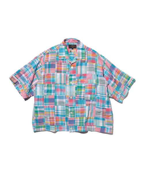BEAMS PLUS(ビームスプラス)の「Cabana Boy-SHT Patchwork Madras Pink(シャツ/ブラウス・メンズ・ピンク・SMALL/MEDIUM/LARGE/X-LARGE)」の2枚目の写真