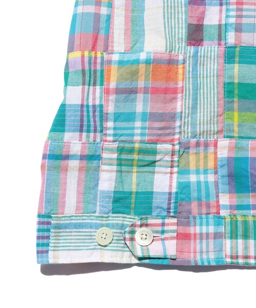 BEAMS PLUS(ビームスプラス)の「Cabana Boy-SHT Patchwork Madras Pink(シャツ/ブラウス・メンズ・ピンク・SMALL/MEDIUM/LARGE/X-LARGE)」の5枚目の写真
