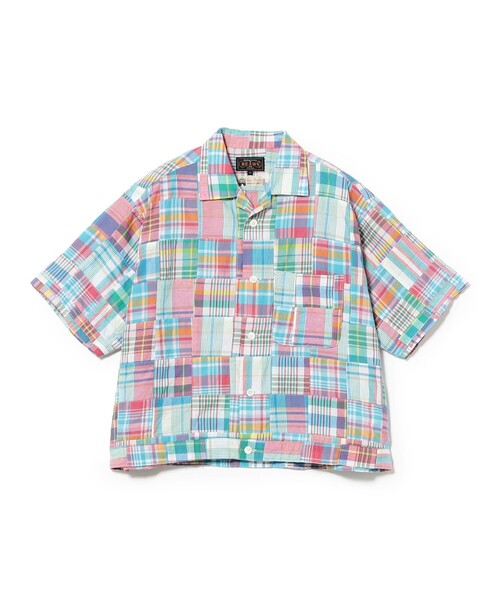BEAMS PLUS(ビームスプラス)の「Cabana Boy-SHT Patchwork Madras Pink(シャツ/ブラウス・メンズ・ピンク・SMALL/MEDIUM/LARGE/X-LARGE)」の9枚目の写真