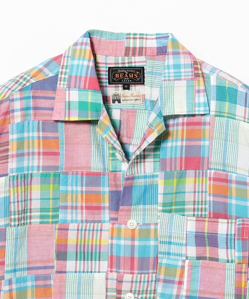 BEAMS PLUS(ビームスプラス)の「Cabana Boy-SHT Patchwork Madras Pink(シャツ/ブラウス・メンズ・ピンク・SMALL/MEDIUM/LARGE/X-LARGE)」の10枚目の写真