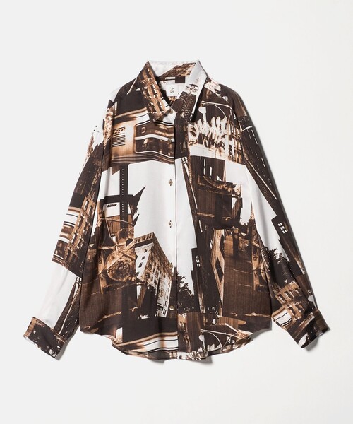 6（ロク）の「＜6(ROKU)＞NYプリント シャツ（シャツ/ブラウス・レディース・その他1・FREE）」の3枚目の写真