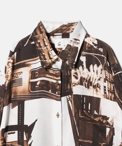 6（ロク）の「＜6(ROKU)＞NYプリント シャツ（シャツ/ブラウス・レディース・その他1・FREE）」の5枚目の写真