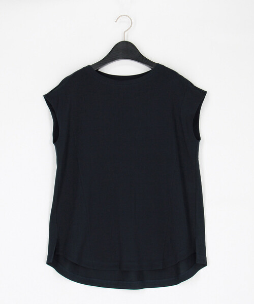 Gabardine K.T(ギャバジンケーティー)の「和紙ジャージー ノースリーブカットソー(Tシャツ/カットソー・レディース・オフホワイト/グレー/ネイビー・9号)」の3枚目の写真