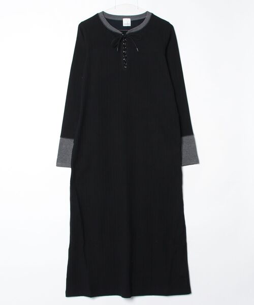 ROSE BUD（ローズバッド）の「LACEUP CUT DRESS（ワンピース・レディース・グレー/ブラック/ホワイト・ONE SIZE）」の2枚目の写真