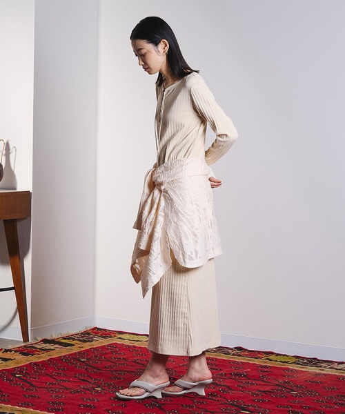 ROSE BUD（ローズバッド）の「LACEUP CUT DRESS（ワンピース・レディース・グレー/ブラック/ホワイト・ONE SIZE）」の7枚目の写真
