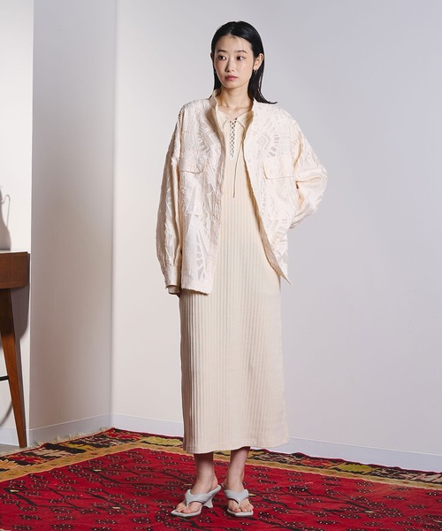 ROSE BUD（ローズバッド）の「LACEUP CUT DRESS（ワンピース・レディース・グレー/ブラック/ホワイト・ONE SIZE）」の9枚目の写真