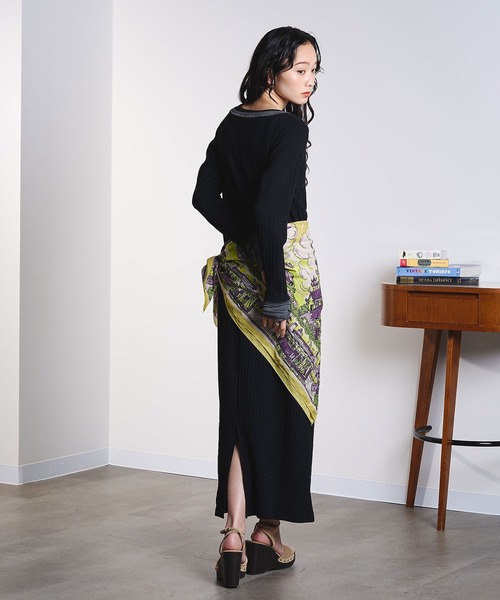 ROSE BUD（ローズバッド）の「LACEUP CUT DRESS（ワンピース・レディース・グレー/ブラック/ホワイト・ONE SIZE）」の16枚目の写真