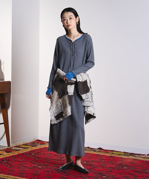 ROSE BUD（ローズバッド）の「LACEUP CUT DRESS（ワンピース・レディース・グレー/ブラック/ホワイト・ONE SIZE）」の19枚目の写真