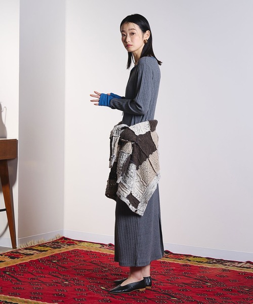 ROSE BUD（ローズバッド）の「LACEUP CUT DRESS（ワンピース・レディース・グレー/ブラック/ホワイト・ONE SIZE）」の20枚目の写真
