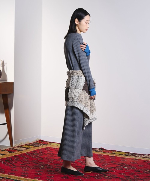 ROSE BUD（ローズバッド）の「LACEUP CUT DRESS（ワンピース・レディース・グレー/ブラック/ホワイト・ONE SIZE）」の21枚目の写真