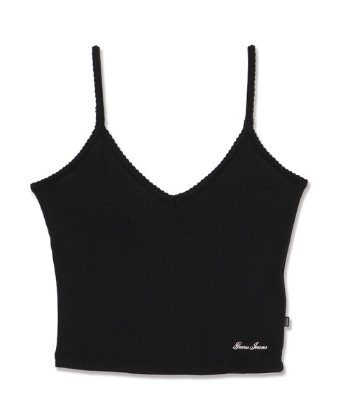 GUESS JEANS（ゲスジーンズ）の「GUESS JEANS Pointelle Cami キャミソール（キャミソール・レディース・ブラック・MEDIUM/SMALL/X-SMALL）」の5枚目の写真