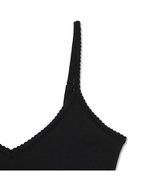 GUESS JEANS（ゲスジーンズ）の「GUESS JEANS Pointelle Cami キャミソール（キャミソール・レディース・ブラック・MEDIUM/SMALL/X-SMALL）」の7枚目の写真