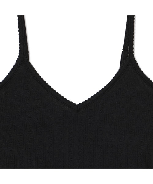 GUESS JEANS（ゲスジーンズ）の「GUESS JEANS Pointelle Cami キャミソール（キャミソール・レディース・ブラック・MEDIUM/SMALL/X-SMALL）」の8枚目の写真