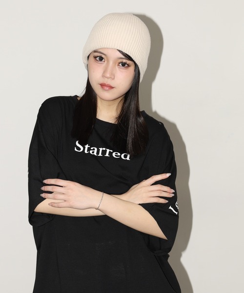 FUNALIVE(ファンアライブ)の「前後ロゴドルマンTチュニック 半端袖(Tシャツ/カットソー・レディース・モカ/カーキ/ブラック・L)」の6枚目の写真