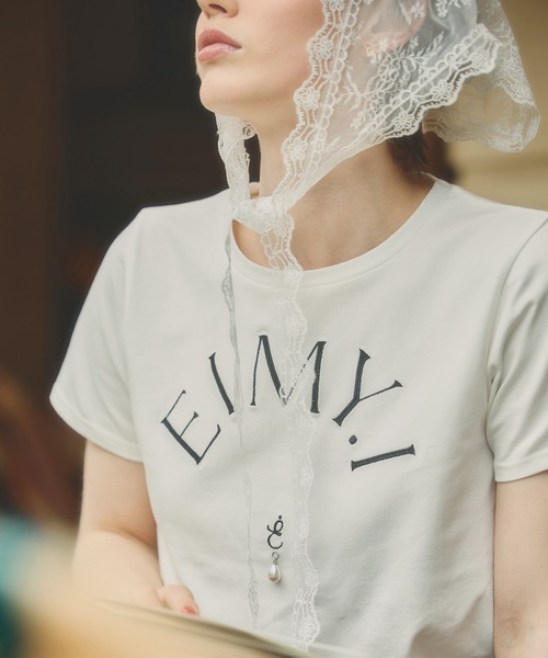 EIMY ISTOIRE（エイミーイストワール）の「【10柄展開】10周年 チャプター Tシャツ (10th Chapter T1-10) カットソー 半袖 ワンポイント ロゴ トップス（Tシャツ/カットソー・レディース・ホワイト系その他4/ホワイト系その他2/ブラック系その他2/ホワイト系その他6/ホワイト系その他5/ブラック/ホワイト系その他3/ホワイト系その他/ホワイト/ブラック系その他3/ブラック系その他・F）」の14枚目の写真