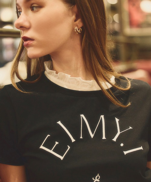 EIMY ISTOIRE（エイミーイストワール）の「【10柄展開】10周年 チャプター Tシャツ (10th Chapter T1-10) カットソー 半袖 ワンポイント ロゴ トップス（Tシャツ/カットソー・レディース・ホワイト系その他4/ホワイト系その他2/ブラック系その他2/ホワイト系その他6/ホワイト系その他5/ブラック/ホワイト系その他3/ホワイト系その他/ホワイト/ブラック系その他3/ブラック系その他・F）」の21枚目の写真