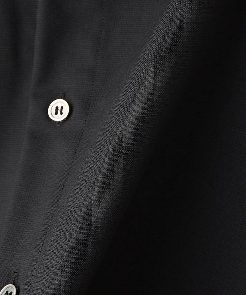Name.(ネーム)の「Name./ネーム WOOL CALM SKIN WIDE SHIRT(シャツ/ブラウス・メンズ・ブラック・2/1)」の2枚目の写真