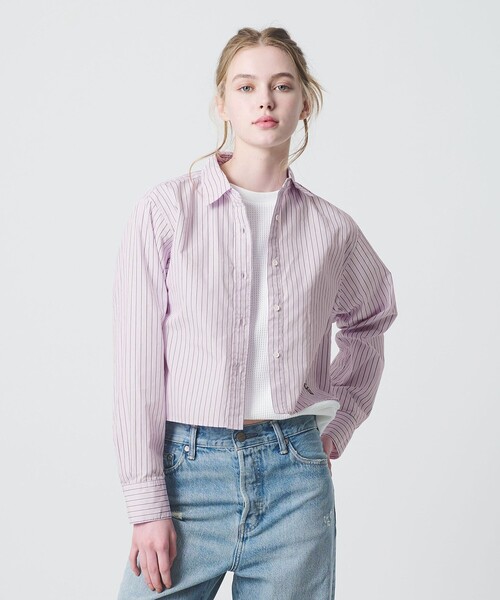 California General Store(California General Store)の「<CGS.>クロップド ストライプ シャツ / ウィメンズ(シャツ/ブラウス・レディース・その他1/その他2・FREE)」の3枚目の写真