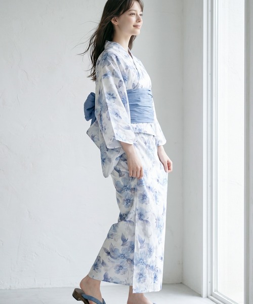 Catherine Cottage(キャサリンコテージ)の「2WAYセパレート浴衣セット(lady's)(浴衣・レディース・ピンク系5/ベージュ系9/ダークネイビー/ブルー系5/ライラック系9/レッド系9/モーブ系6/ブラック系9/ブルー系6/グリーン×ピンク/オレンジ系6/ピンク系6/ホワイト×ブルー/ネイビー系5・FREE)」の18枚目の写真
