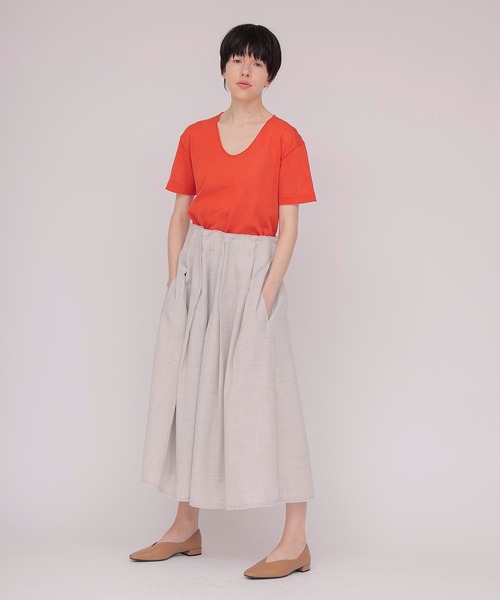 DRESSLAVE(ドレスレイブ)の「sheer knit tee(シアーニットTシャツ)(ニット/セーター・レディース・ホワイト/オレンジ・38)」の8枚目の写真