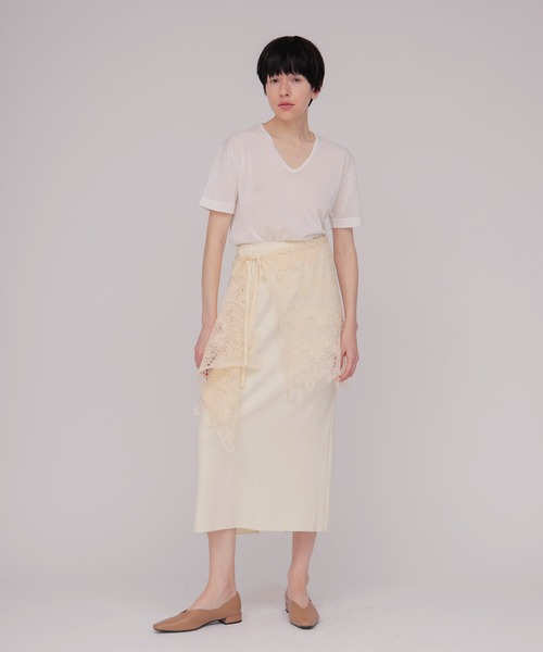 DRESSLAVE(ドレスレイブ)の「sheer knit tee(シアーニットTシャツ)(ニット/セーター・レディース・ホワイト/オレンジ・38)」の14枚目の写真