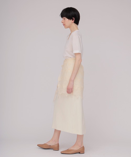 DRESSLAVE(ドレスレイブ)の「sheer knit tee(シアーニットTシャツ)(ニット/セーター・レディース・ホワイト/オレンジ・38)」の15枚目の写真