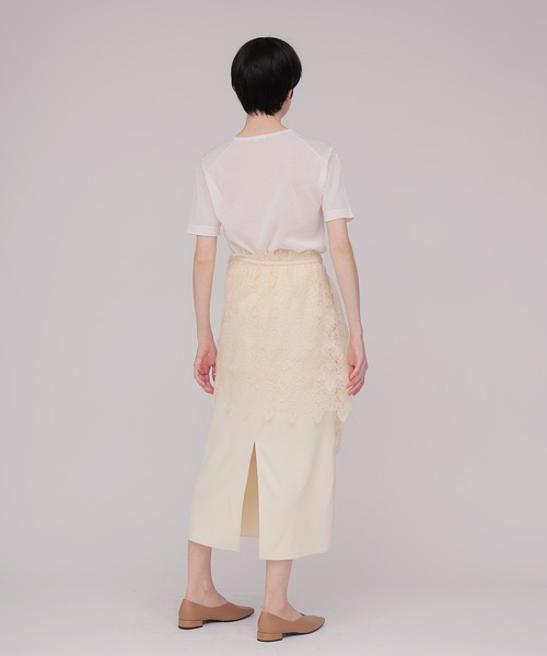 DRESSLAVE(ドレスレイブ)の「sheer knit tee(シアーニットTシャツ)(ニット/セーター・レディース・ホワイト/オレンジ・38)」の16枚目の写真