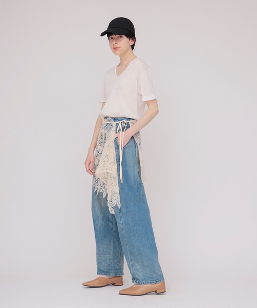 DRESSLAVE(ドレスレイブ)の「sheer knit tee(シアーニットTシャツ)(ニット/セーター・レディース・ホワイト/オレンジ・38)」の18枚目の写真