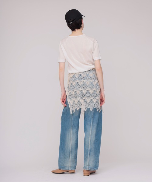 DRESSLAVE(ドレスレイブ)の「sheer knit tee(シアーニットTシャツ)(ニット/セーター・レディース・ホワイト/オレンジ・38)」の19枚目の写真