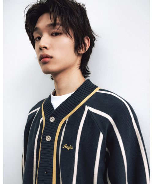 ANGLAN（アングラン）の「Varsity Raglan Knit Cardigan - Navy（カーディガン/ボレロ・メンズ・その他・ONE SIZE）」の5枚目の写真