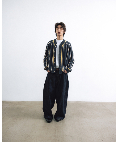ANGLAN（アングラン）の「Varsity Raglan Knit Cardigan - Navy（カーディガン/ボレロ・メンズ・その他・ONE SIZE）」の6枚目の写真