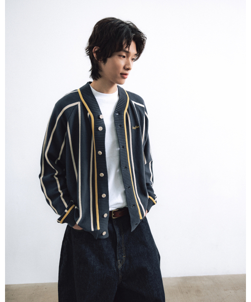 ANGLAN（アングラン）の「Varsity Raglan Knit Cardigan - Navy（カーディガン/ボレロ・メンズ・その他・ONE SIZE）」の7枚目の写真