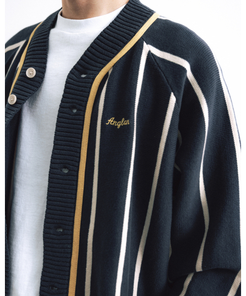 ANGLAN（アングラン）の「Varsity Raglan Knit Cardigan - Navy（カーディガン/ボレロ・メンズ・その他・ONE SIZE）」の8枚目の写真