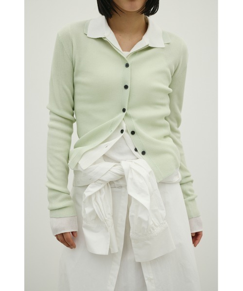 STYLEMIXER（スタイルミキサー）の「スキッパーニットトップ（ニット/セーター・レディース・ミント/ホワイト/ブラック・FREE）」の3枚目の写真