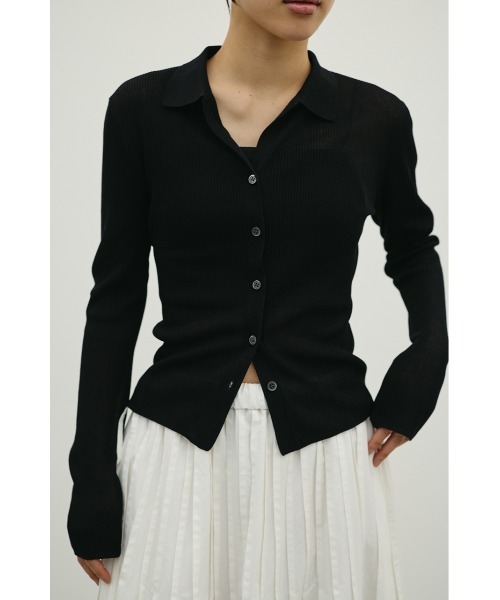 STYLEMIXER（スタイルミキサー）の「スキッパーニットトップ（ニット/セーター・レディース・ミント/ホワイト/ブラック・FREE）」の2枚目の写真