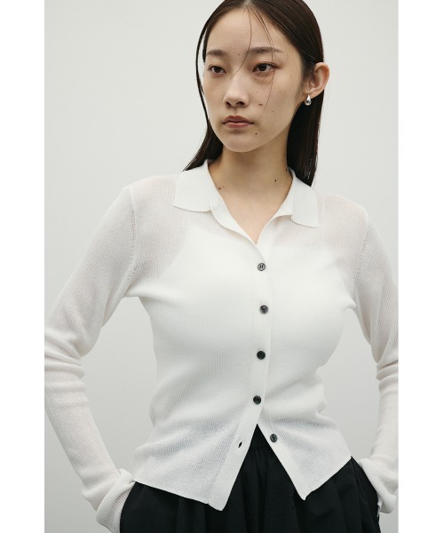 STYLEMIXER（スタイルミキサー）の「スキッパーニットトップ（ニット/セーター・レディース・ミント/ホワイト/ブラック・FREE）」の6枚目の写真